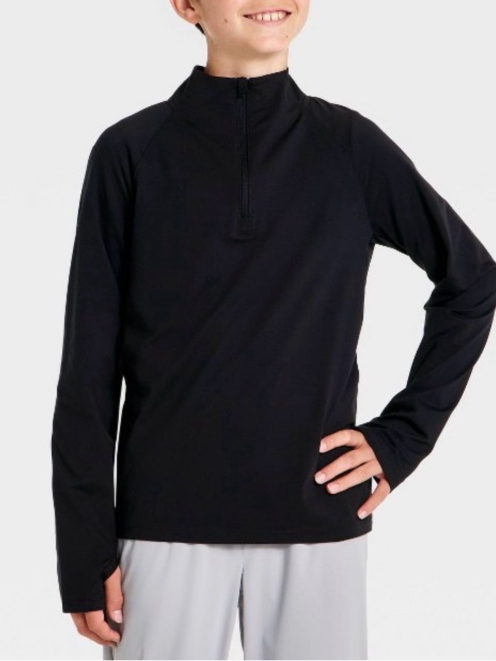 All in Motion Long Sleeve Soft Stretch 1/4 Zip Pullover Sz 14 - NWT